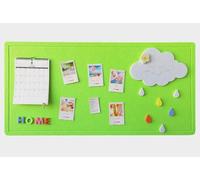 Felt Bulletin Board with Pins,40x60cm Foldable Felt Pin Board Alternative for Walls,Self Adhesive Pictures Memos Display Wall Decorative Panel (Light Green)