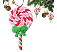 Felt Candy Cane - 12x6cm Candy Canes Arts Craft, Easy to Suspend | Clay Craft Fake Tree Lollipops Decoration with Their Charming, Christmas Felt Lollipop for Parties, Apartment, School, Home