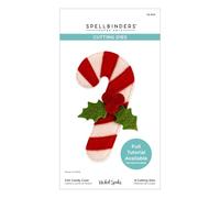 Spellbinders Candy Cane Etched Dies from The Felt Stitch & Create Collection by Nicole Spohr, Metal, ONE