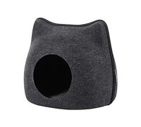 Felt Cat Bed Cat House Igloo Pet Cave for Big Cats or Small Dogs -Sturdy Outside & Cuddly Soft Inner Cushion,Detachable with Zipper-Grey
