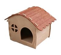 Felt Cat Bed, Semi-enclosed Pet Shelter, 42x38x35cm, Insulated Cat House, Breathable Felt Sleeping Pod, Cosy Feline Accessory, For Porch Balcony, Garden Yard Barn, Small Medium Large Kitten