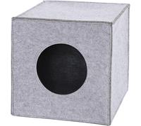 Felt cat cave foldable cuddly cave cat shelf cave 33x37x33 cm light grey withou