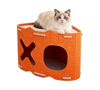 Felt Cat Kennel - Semi-Enclosure for Pets - Wind Protected Kitten House for Indoor Outdoor Travel Winter Home Apartment