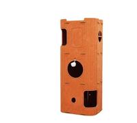 Felt Cat Nest with Foldable Storage, Green and Orange 3-Story Cat Climbing Frame and Villa for Indoor Cats(3 layer orange)