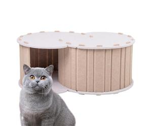Felt Cat Play Tunnel - Spacious Closed Living Room, Detachable Nesting Shelter, Soft and Warm for a Nap, Sturdy Home Exercise Shelter | Winter Rest for