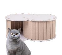 Felt Cat Play Tunnel - Spacious Enclosed Lounge Pod, Detachable Nesting Shelter, Soft Warm Nap Hideaway, Sturdy Home Exercise Retreat | Indoor Outdoor Small Breed Kitten Winter Rest