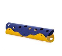 Felt Cat Toys Tunnel, Universal Collapsible Cat Tunnel Tube Bed Interactive Toy for Indoor Playing (Blue+yellow)