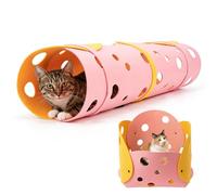 Felt Cat Tunnel Bed for Indoor Cats, Foldable Cat Hideout with Spacious Entrance, Durable Scratch-Resistant Cat Play Tunnel House for Kittens and Adult Cats