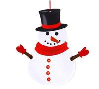 Felt Christmas Ornaments, Snowman Ornaments For Christmas Trees | 3D Christmas Santa Snowman Reindeer Felt Ornament,Handmade Felt Christmas Decorations for Kids