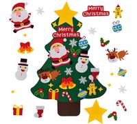 Felt Christmas Tree, 3.2ft Kids/Toddlers DIY Felt Christmas Tree Set, Christmas and New Year decoration with Ornaments, Home Door Window Christmas Decoration Kit (newC)