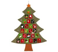 Felt Christmas Tree Advent Calendar with Pockets, 25 Days Countdown Advent Calendar to Fill Hanging for Door Wall Home Christmas Countdown Calendar Decoration Party Favors Gift