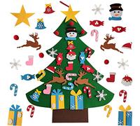 Felt Christmas Tree, Felt Christmas Tree for Kids 100 cm, DIY Felt Christmas Tree with 26 Pieces Removable Ornaments, New Year Wall Hanging Decorations