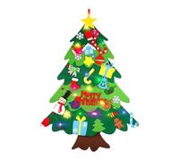 Felt Christmas Tree for Wall - My First Christmas Tree Toy, LED Light Decoration | Creative Felt Ornament Set for Kids, Home Door Wall Decor, Interactive Small Colorful, Festive Holiday Display