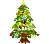 Felt Christmas Tree Set | 102 cm LED Lights Decorations Crafts, Christmas Tree for , Classroom, Home, Interior,