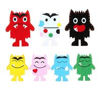 Felt Color Emotions Monster Finger Puppets - 7PCS Feeling Sorting Puppets for Kids -, DIY Early Learning Sock Puppet for Birthday Party Pretend Party Supplies