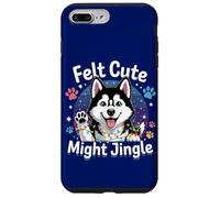 Felt Cute Might Jingle Festive Christmas Dog Husky Xmas Case for iPhone 7 Plus/8 Plus
