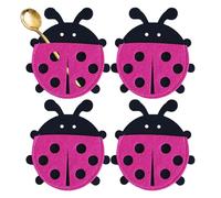 - Felt Cutlery Holder, Utensil Cutlery Holder - Felt Ladybird Fork Cutter Bag - Portable Tableware Display Bag for Spoons, Forks and Utensils, Hot pink, see description, See description