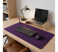 Felt Desk Mat for Office | Large 40 x 90cm Desk Pad | Purple Table Protector | Keyboard and Mouse Mat | Computer Desk Mat for Office and Home