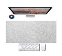 Felt Desk Mat, Non-Slip Large Computer Mouse Pad Table Cover Scratch-Resistant, Desktop Tabletop Mats Protector for Home Office Writing Work Study (Light Grey,120x60cm)