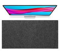 Felt Desk Pad Mat for Office, Grey Large Mouse Mat for Game, Full Computer Keyboard Pad, Thickened Non-Slip Desktop Writing Protector(Black,100x50cm)