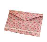 Felt Document Bag 1PC A4 File Folder Elegant Little Flowers Fabric Paper Holder Floral Large Capacity Document Bag Filing Briefcase Organizer(Color1)