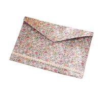 Felt Document Bag 1PC A4 File Folder Elegant Little Flowers Fabric Paper Holder Floral Large Capacity Document Bag Filing Briefcase Organizer(Color2)
