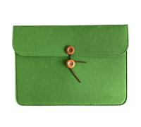 Felt Document Bag Felt A4 File Bag Archive Rope-Wrapped Briefcase Office and Meeting Materials Button-Type Storage(The Fruit is Green)