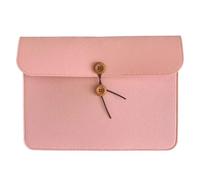 Felt Document Bag Felt A4 File Bag Archive Rope-Wrapped Briefcase Office and Meeting Materials Button-Type Storage(Flesh Pink)
