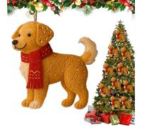 Felt Dog Ornaments - Cute Animal Hanging Decor, Handmade Christmas Dachshund Style, Sewn Felt Art Pieces Holiday Pet Ornament | Collection for Bedroom Windowss Path Balcony Yard Wall