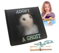 Felt Doll - Felt Mini Ghost Toy, Adoptable Ghost Box, Small Scroll, Cute Scary Halloween Decoration, Supernatural as Collectable Companion, Halloween Party Living Room F