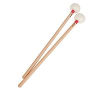 Felt Drumsticks 2pcs Wooden Drum Hammers for Percussion Beginners | Red, Gentle Uniform Striking Sound, Drumstick Replacement Accessory for Percussion Lovers