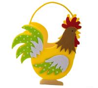 Felt Easter Basket 18cm Bunny Handmade Girls Egg Hunt Spacious | Crafted from safe felt material lightweight for kids to carry available in yellow green orange handmade