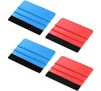 Felt Edge Squeegee Car Wrapping Tool Kits, 4 Inch Felt Squeegee Applicator Tool for Car Vinyl Wrap, Window Tint, Wallpaper, Decal Sticker Installation (4 pics)