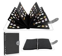 Felt Enamel Pin Display Book W/ 8 Pages Badge Brooch Storage Binder Case Album