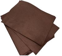 Felt Fabric Plain Colour Polyester 3 Different Sizes: A4 Sheets/Half metre/Metre 90cm Wide (Brown, 6 x A4 Sheets)