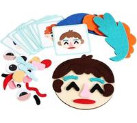 Felt Facial Expression Toy, Kids Emotion Recognition & Face Changing Puzzle for Toddlers