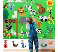 Felt Farm Play Board, The MiniFarm Farmhouse & Animal Pattern Felt Board Set (41x30 Inch), DIY Storytelling and Early Learning Toy for Kids, Wall Hanging Educational Felts Boards for Toddlers (#2)
