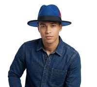 Felt Fedora Hat For Men Color Autumn Winter Trilby Hat for Men Felt Jazz Hats for Men UK Short Brim Adjustable Fedora Hats for Women With Belt Feather (UK, Alpha, One Size, M, Royal Blue+Black)