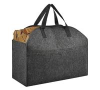 Felt Firewood Basket - Firewood Basket For Fireplace - Large Tote Bag For Wood - Sturdy Handles Firewood Carrier Firewood Bags - Heavy Duty Firewood Tote Bag Wood Log Carrier
