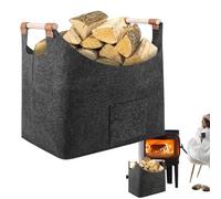 Felt Firewood Basket | Foldable Wood Basket | Wood Carring Bag, Fireplace Log Carrier Holders For Logs Kindling Pellets Indoor Fireplace Camping Garden Home Organization
