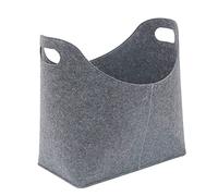 Felt Firewood Basket, Log Bags, Log Baskets for Fireplaces, Magazine Newspaper Holder, Toy basket Storage Bag,Foldable Fireplace Storage Bag Fireside Wood Carrier Holder Grey
