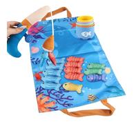 Felt Fishing Game, Early Learning Made Fun, 60x29cm/23.62x11.42 Inches, Bathtub Fish Toy, Pool Fishing Set, Great Gift Choice, For Preschool Home, Nursery Water Kids Party Toddler