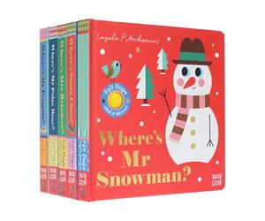 Felt Flaps and a Mirror! Series by Ingela P Arrhenius 5 Books Collection Set (Where's Mr Snowman?, Where’s Santa Claus?, Where’s Mrs Reindeer?, Where’s Mr Polar Bear? & Where’s Mr Penguin?)