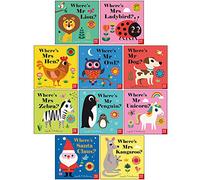 Felt Flaps Series 1 & 2: 10 Books Collection Set By Ingela P Arrhenius (Where's Mr Lion, Mrs Ladybird, Mrs Hen, Mr Owl, Mr Dog, Mrs Zebra, Mr Penguin, Mr Unicorn, Santa Claus, Mrs Kangaroo)