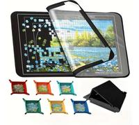 Felt Foldable Puzzle Board with Stand Cover and 6 Sorting Trays for 1000 Piece Puzzle