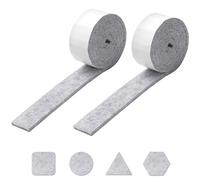 Felt Furniture Pads - 5mm Thick Floor Protector Self-Adhesive Light Grey Heavy Duty Felt Tape 3cm x 1m (2 Strips) - Cut-to-Fit Strip for Chair, Table & Sofa Legs - Protects Wood, Tile, Laminate Floors