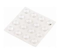 Felt Gard 10mm Clear Self-Adhesive Rubber Bumper Pads, Pack Of 16 Silicone Cushion Feet For Doors, Cabinets, Furniture - Surface Protectors