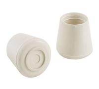 Felt Gard 22mm Furniture Round Rubber Leg Tips, Pack Of 4 Non-Slip Floor Protectors For Sofa, Beds, Chairs, Tables & Other Furniture, White