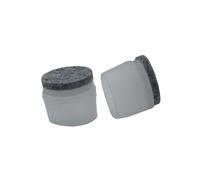 Felt Gard 25mm Clear Felt-Ended Leg Tips Pack of 4 Rubber Furniture Caps