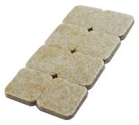Argos Felt Furniture Pads 9815 - 25mm/1-Inch Square, Heavy-Duty Self-Adhesive - 16 Pack Beige